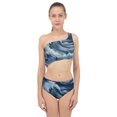 Waves Storm Sea Moon Landscape Spliced Up Two Piece Swimsuit by Bedest