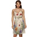 Heart Flowers Plant V-Neck Pocket Summer Dress  View1