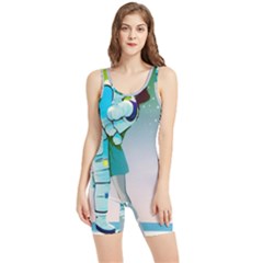 Astronaut Cat Retro Cute Alien Women s Wrestling Singlet by Bedest