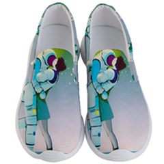 Astronaut Cat Retro Cute Alien Men s Lightweight Slip Ons by Bedest