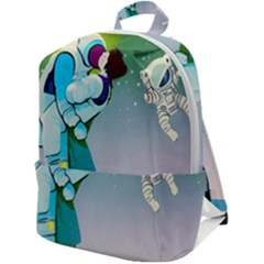 Astronaut Cat Retro Cute Alien Zip Up Backpack by Bedest