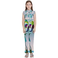 Astronaut Cat Retro Cute Alien Kids  Sleeveless Ruffle Edge Band Collar Chiffon One Piece by Bedest