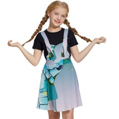 Astronaut Cat Retro Cute Alien Kids  Apron Dress by Bedest