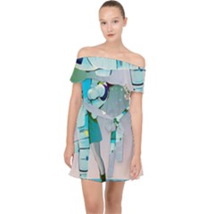 Astronaut Kiss Space Baby Off Shoulder Chiffon Dress by Bedest