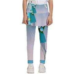 Astronaut Kiss Space Baby Kids  Skirted Pants by Bedest