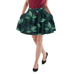 Foliage A-line Pocket Skirt