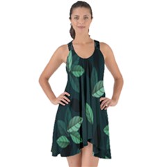 Foliage Show Some Back Chiffon Dress