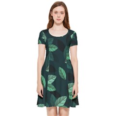 Foliage Inside Out Cap Sleeve Dress by HermanTelo