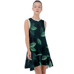 Foliage Frill Swing Dress