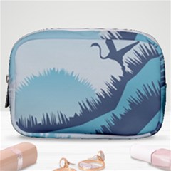 Swan Flying Bird Wings Waves Grass Make Up Pouch (small) by Bedest