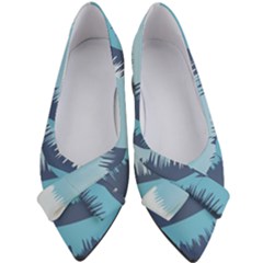 Swan Flying Bird Wings Waves Grass Women s Bow Heels by Bedest