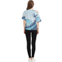 Swan Flying Bird Wings Waves Grass One Shoulder Cut Out T-Shirt View2