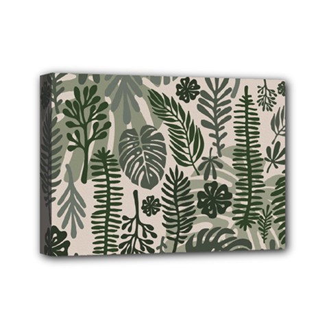 Plants Leaves Boho Botany Foliage Mini Canvas 7  X 5  (stretched)