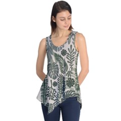 Plants Leaves Boho Botany Foliage Sleeveless Tunic by Bedest