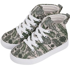 Plants Leaves Boho Botany Foliage Kids  Hi-top Skate Sneakers by Bedest