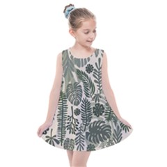 Plants Leaves Boho Botany Foliage Kids  Summer Dress