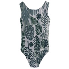 Plants Leaves Boho Botany Foliage Kids  Cut-out Back One Piece Swimsuit by Bedest