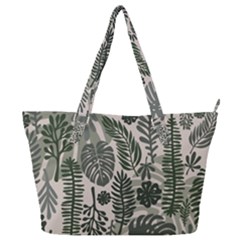 Plants Leaves Boho Botany Foliage Full Print Shoulder Bag by Bedest