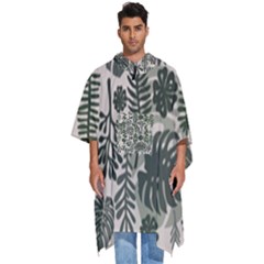 Plants Leaves Boho Botany Foliage Men s Hooded Rain Ponchos by Bedest