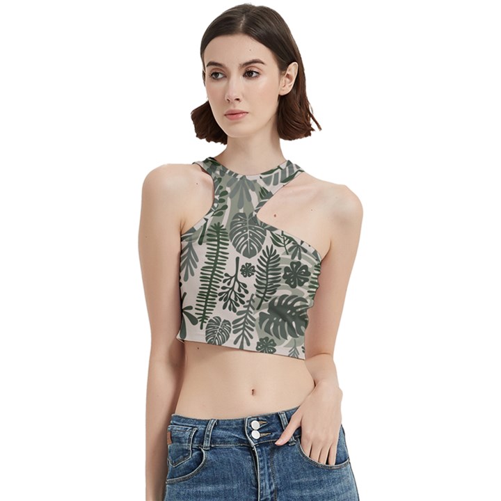 Plants Leaves Boho Botany Foliage Cut Out Top