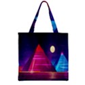 Egyptian Pyramids Night Landscape Cartoon Zipper Grocery Tote Bag View1