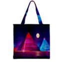 Egyptian Pyramids Night Landscape Cartoon Zipper Grocery Tote Bag View2