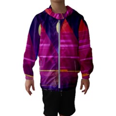 Egyptian Pyramids Night Landscape Cartoon Kids  Hooded Windbreaker by Ndabl3x