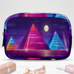 Egyptian Pyramids Night Landscape Cartoon Make Up Pouch (small) by Ndabl3x