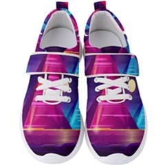 Egyptian Pyramids Night Landscape Cartoon Men s Velcro Strap Shoes by Ndabl3x