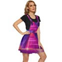 Egyptian Pyramids Night Landscape Cartoon Apron Dress View3