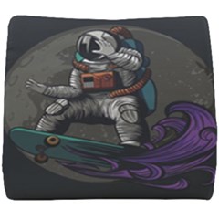 Illustration Astronaut Cosmonaut Paying Skateboard Sport Space With Astronaut Suit Seat Cushion by Ndabl3x