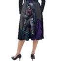 Illustration Astronaut Cosmonaut Paying Skateboard Sport Space With Astronaut Suit Classic Velour Midi Skirt  View2