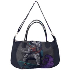 Illustration Astronaut Cosmonaut Paying Skateboard Sport Space With Astronaut Suit Removable Strap Handbag by Ndabl3x