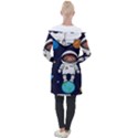 Boy Spaceman Space Rocket Ufo Planets Stars Longline Hooded Cardigan View2