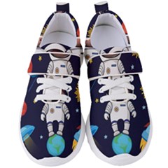 Boy Spaceman Space Rocket Ufo Planets Stars Women s Velcro Strap Shoes by Ndabl3x