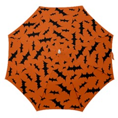 Halloween Card With Bats Flying Pattern Straight Umbrellas by Hannah976