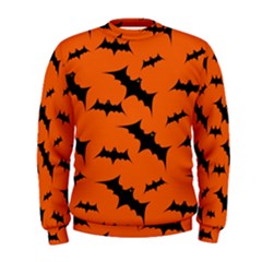 Halloween Card With Bats Flying Pattern Men s Sweatshirt by Hannah976