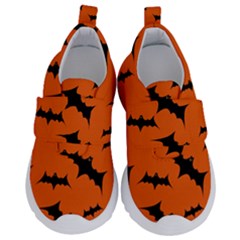 Halloween Card With Bats Flying Pattern Kids  Velcro No Lace Shoes by Hannah976