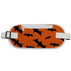 Halloween Card With Bats Flying Pattern Rounded Waist Pouch