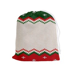 Merry Christmas Happy New Year Drawstring Pouch (xl) by artworkshop