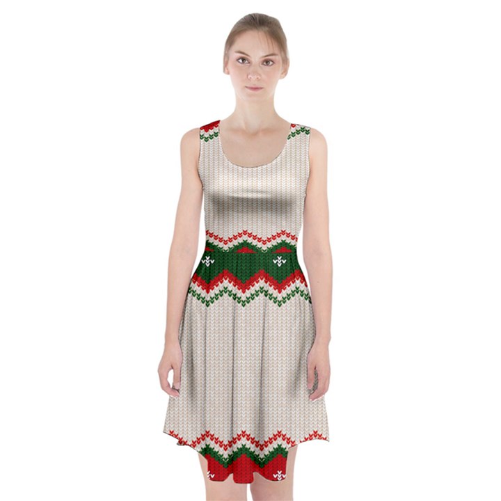 Merry Christmas Happy New Year Racerback Midi Dress