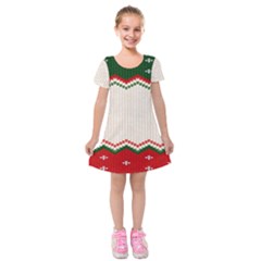 Merry Christmas Happy New Year Kids  Short Sleeve Velvet Dress by artworkshop