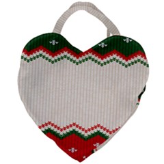 Merry Christmas Happy New Year Giant Heart Shaped Tote by artworkshop