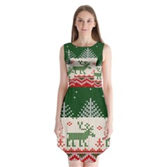 Merry Christmas Ugly Sleeveless Chiffon Dress   by artworkshop