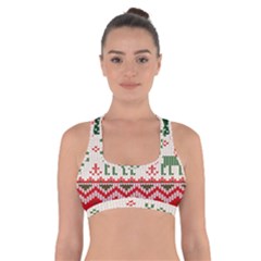 Merry Christmas Ugly Cross Back Sports Bra by artworkshop