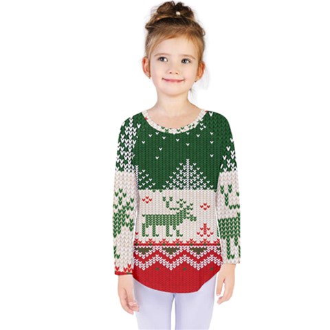 Merry Christmas Ugly Kids  Long Sleeve T-shirt by artworkshop