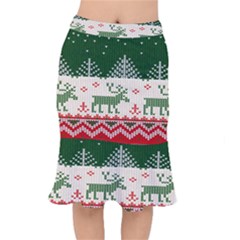 Merry Christmas Ugly Short Mermaid Skirt by artworkshop