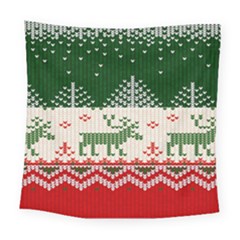 Merry Christmas Ugly Square Tapestry (large) by artworkshop