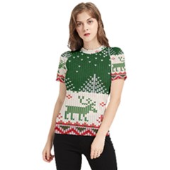 Merry Christmas Ugly Women s Short Sleeve Rash Guard by artworkshop