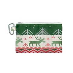 Merry Christmas Ugly Canvas Cosmetic Bag (small) by artworkshop